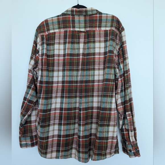 Eddie Bauer Brushed Cotton Plaid Button Down Shacket Jacket Flannel Sz XXL - Picture 2 of 16